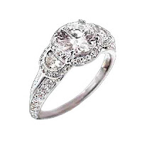 Three Stone Diamond Engagement Ring