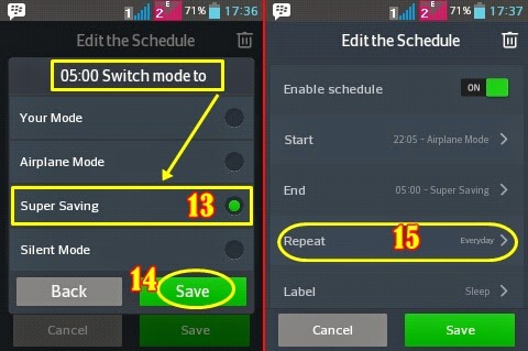 Auto turn airplane mode Android