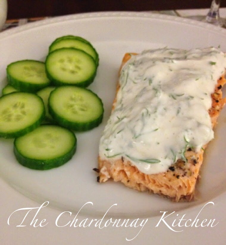 The Chardonnay Kitchen Roasted Salmon With Horseradish Dill Sauce