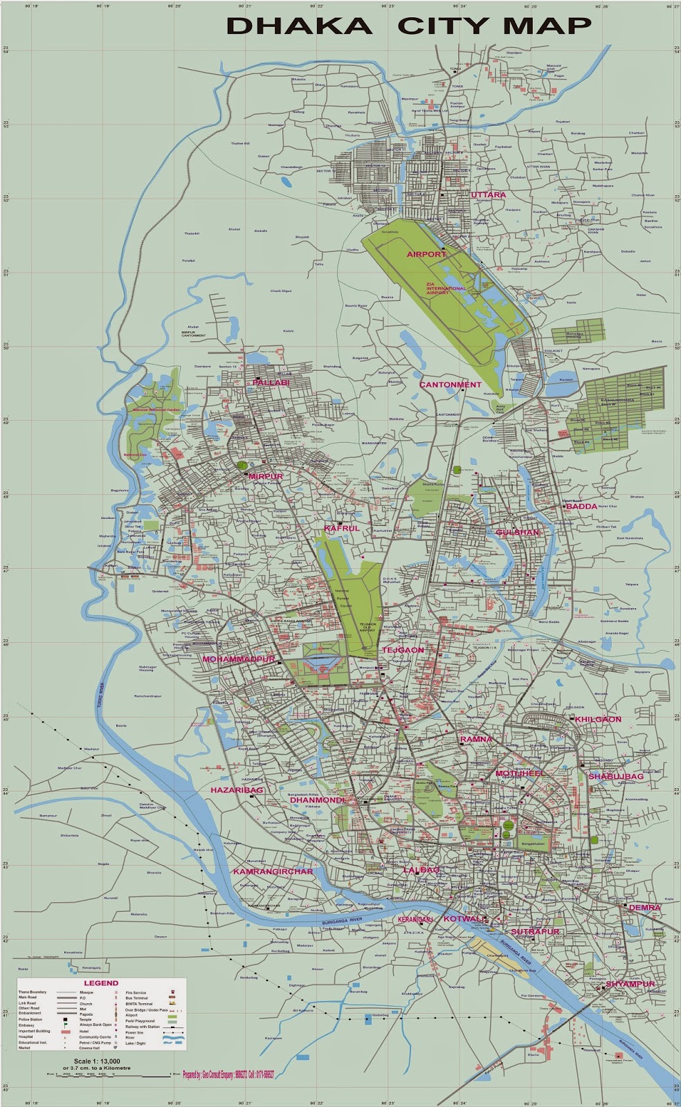 One Stop Solution FULL MAP OF DHAKA CITY