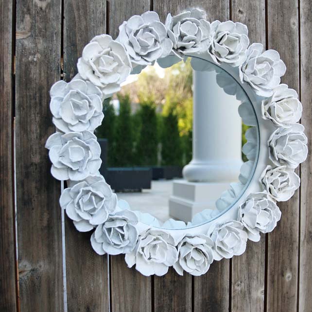 Make Egg Carton Flower Frame Make Egg Carton Flower Frame