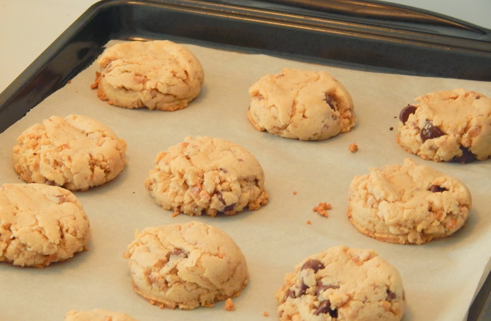 GingerBabyMama Peanut Butter Heath Bar Cookies