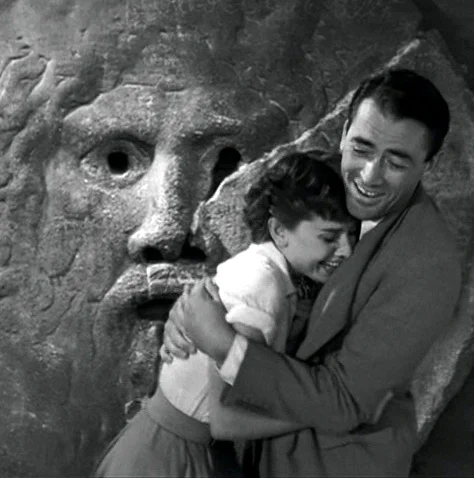 Audrey Hepburn & Gregory Peck in movie Vacanze Romane - 1953 