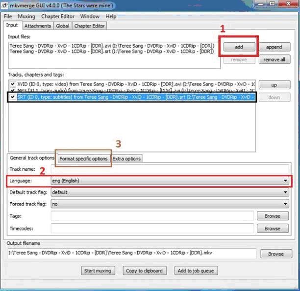 Software N Tips The easiest way of muxing subtitle into a movie