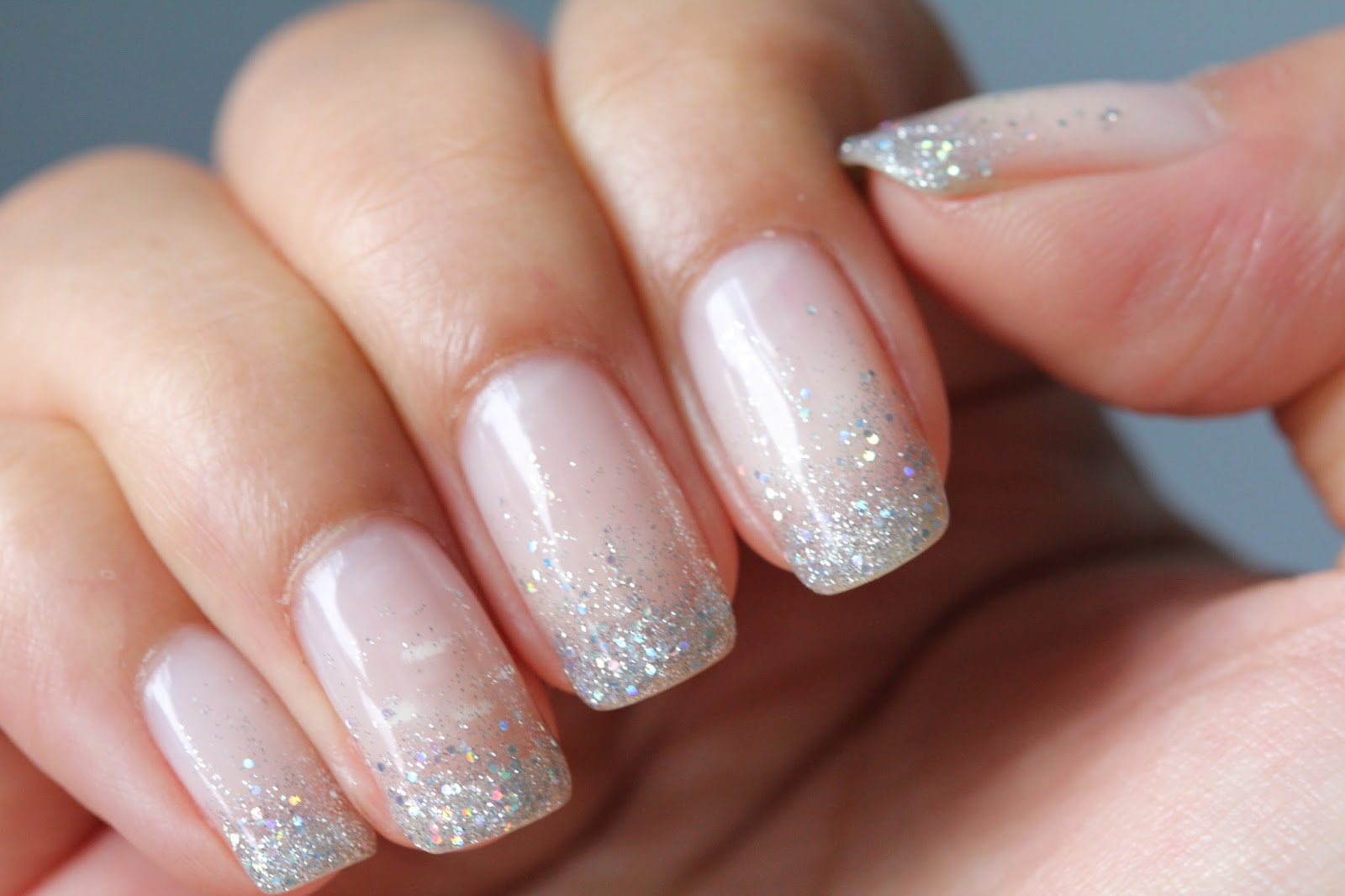 Gold and Nude Glitter Nails - wide 9