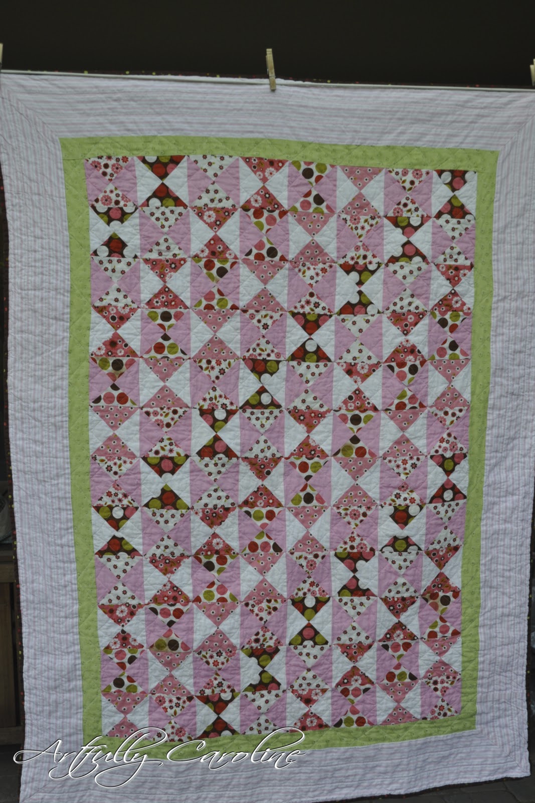 Artfully Caroline Hour glass quilt