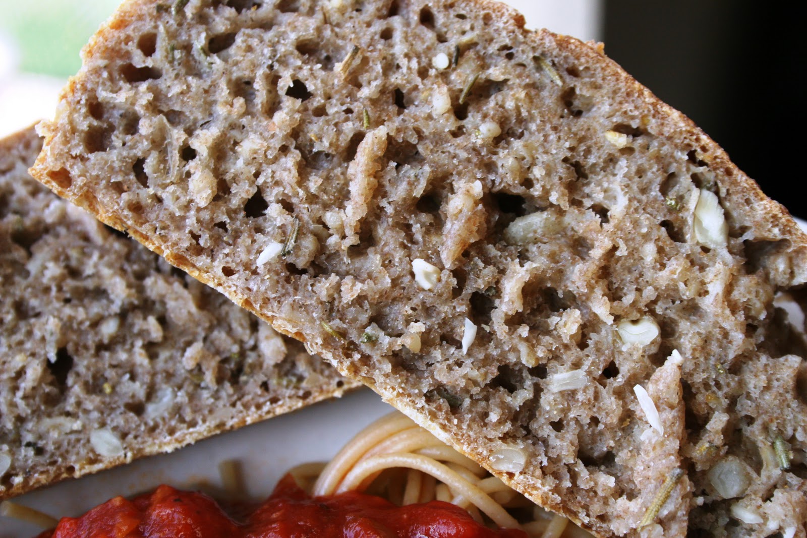 belly bites NoKnead MultiGrain Peasant Bread.