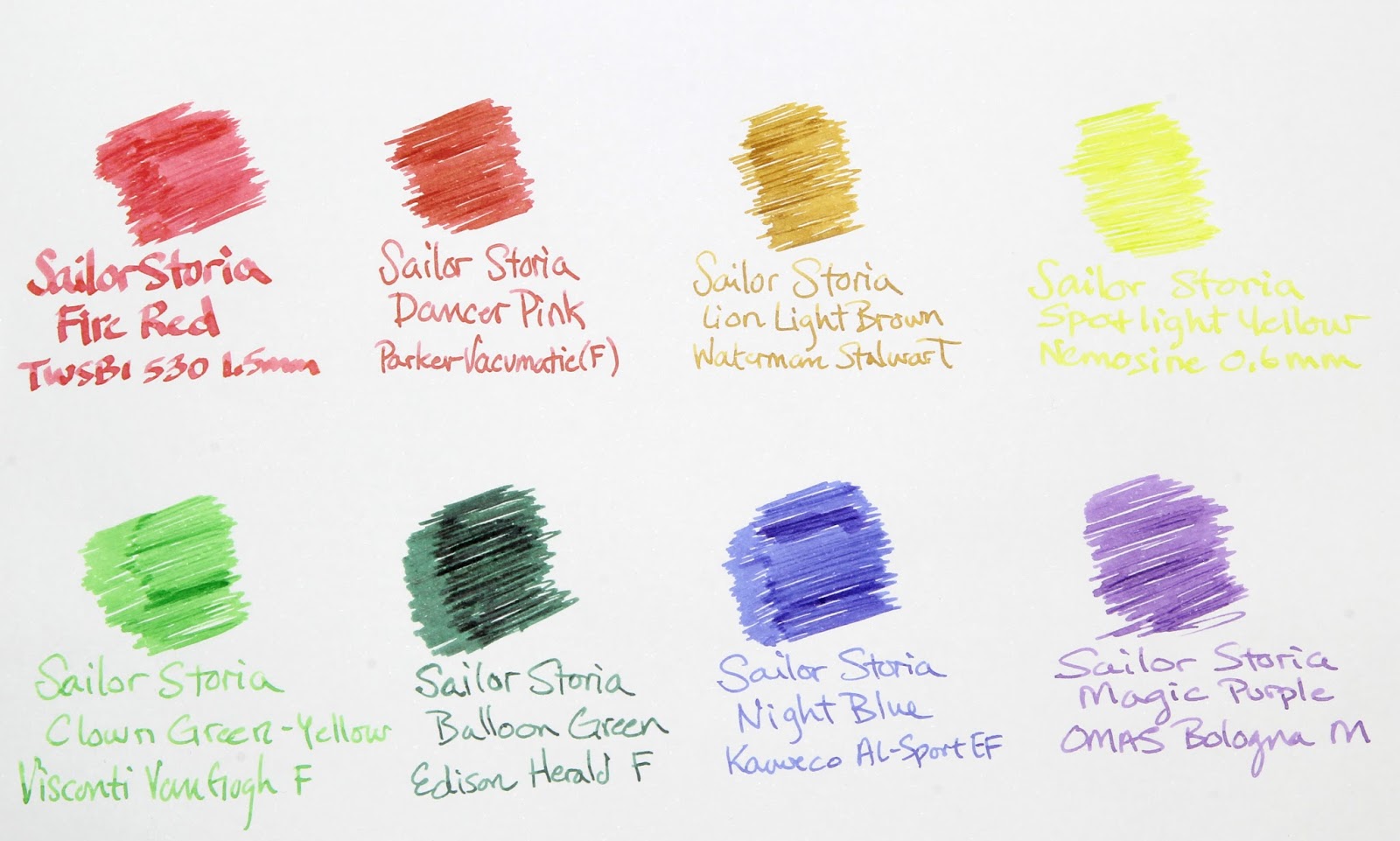 The Gold Standard The Story On Sailor Storia Pigmented Inks Review