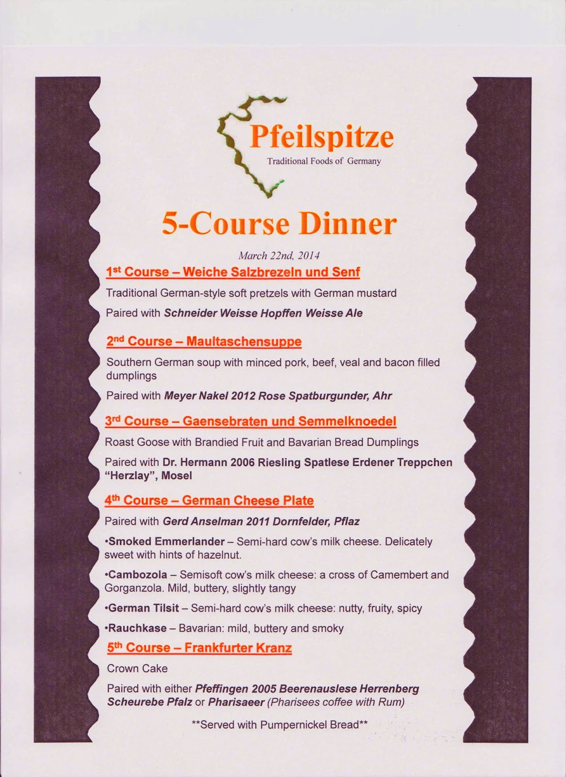 The Sommelier Update German Wine Pairing Dinner