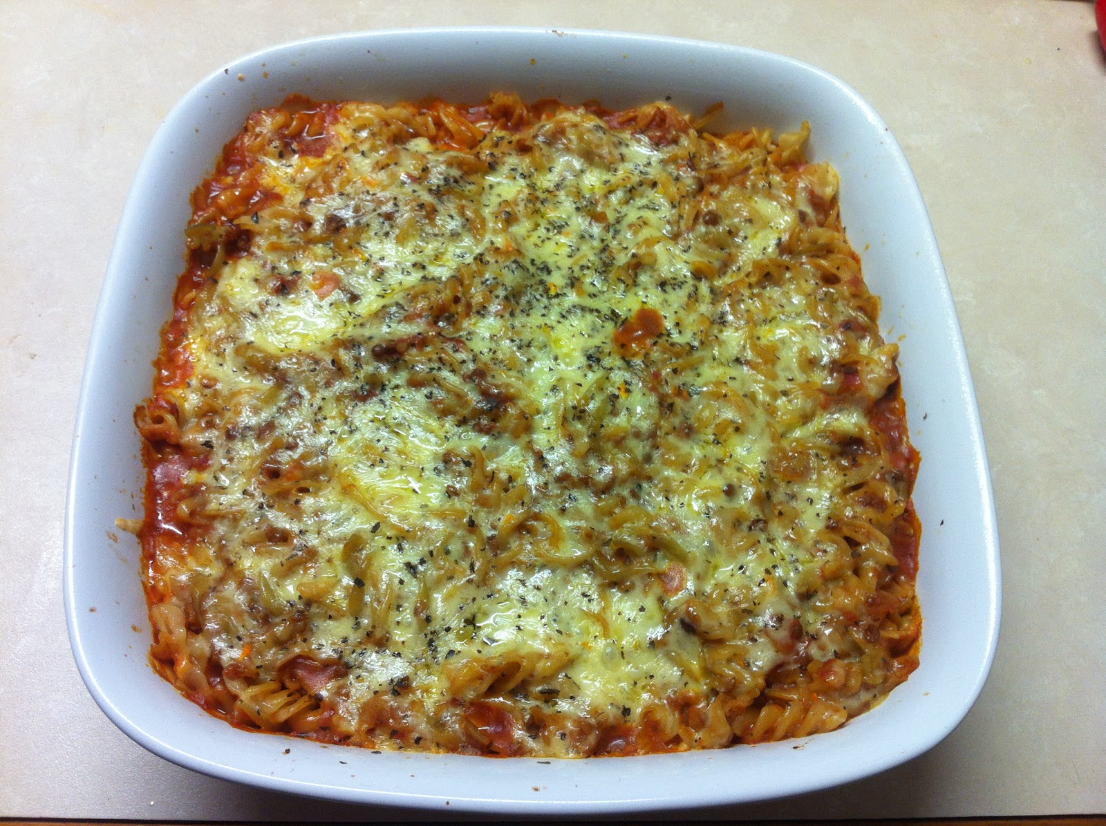 Thermomix Vegetarian style Tomato Lentil Pasta bake