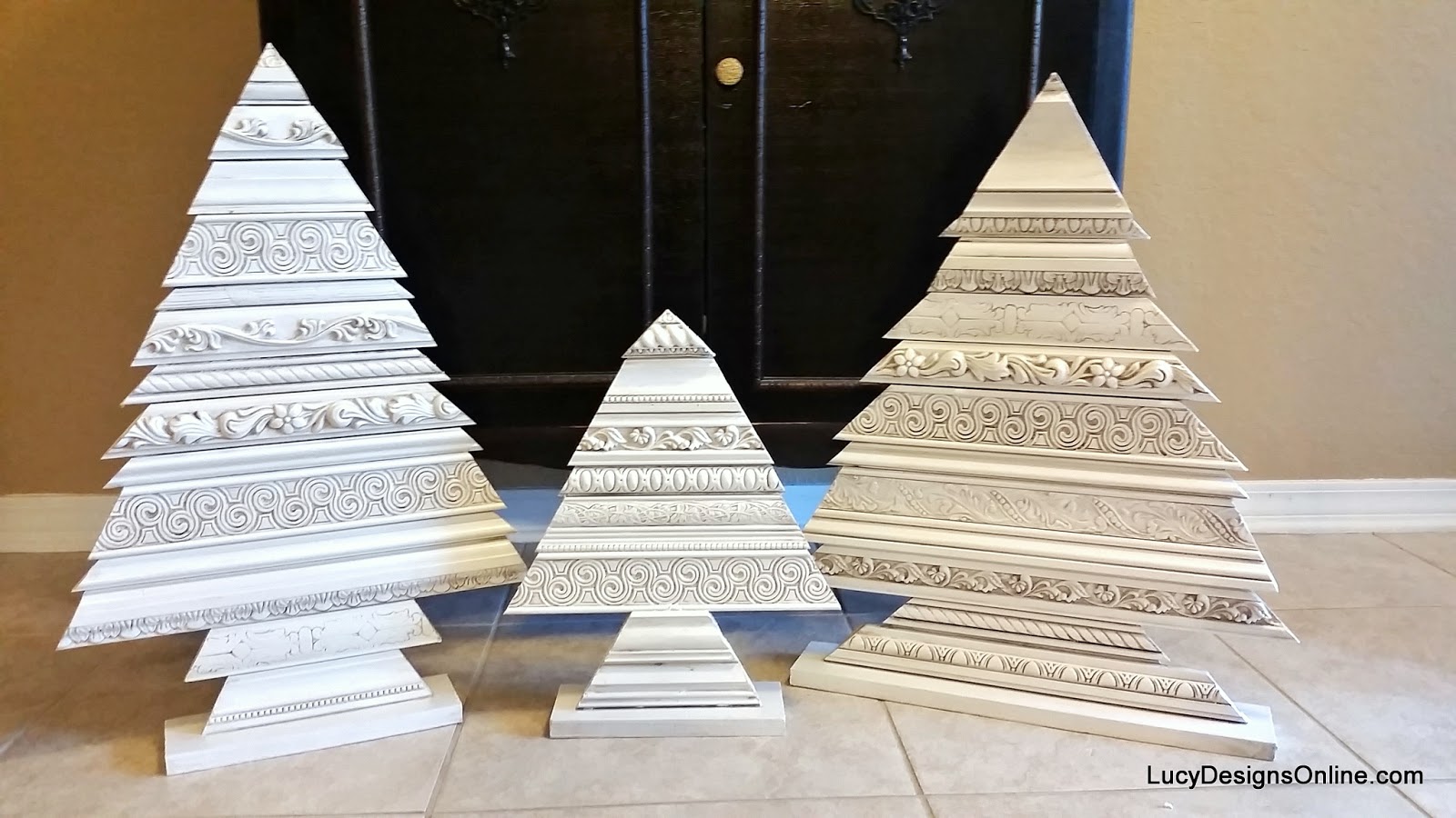 Alternative Christmas Tree Set, Wood Art Tree Sculptures Using