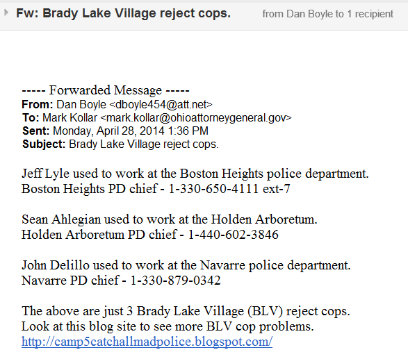 Let's find out who the Brady Lake Village cops really are !