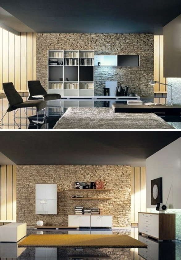 Salas con paredes de piedra | Ideas para decorar, diseñar y mejorar tu