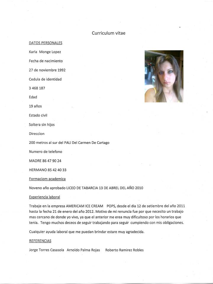 machotes de curriculum vitae