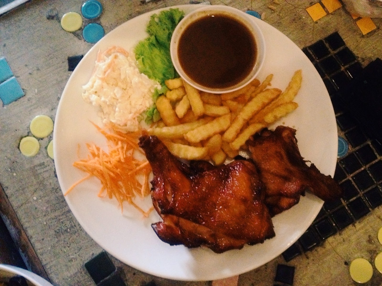 Chicken and Chips ; Roost Cafe Juice+Bar ＠ Jalan Dhoby, Johor Bahru, Johor, Malaysia