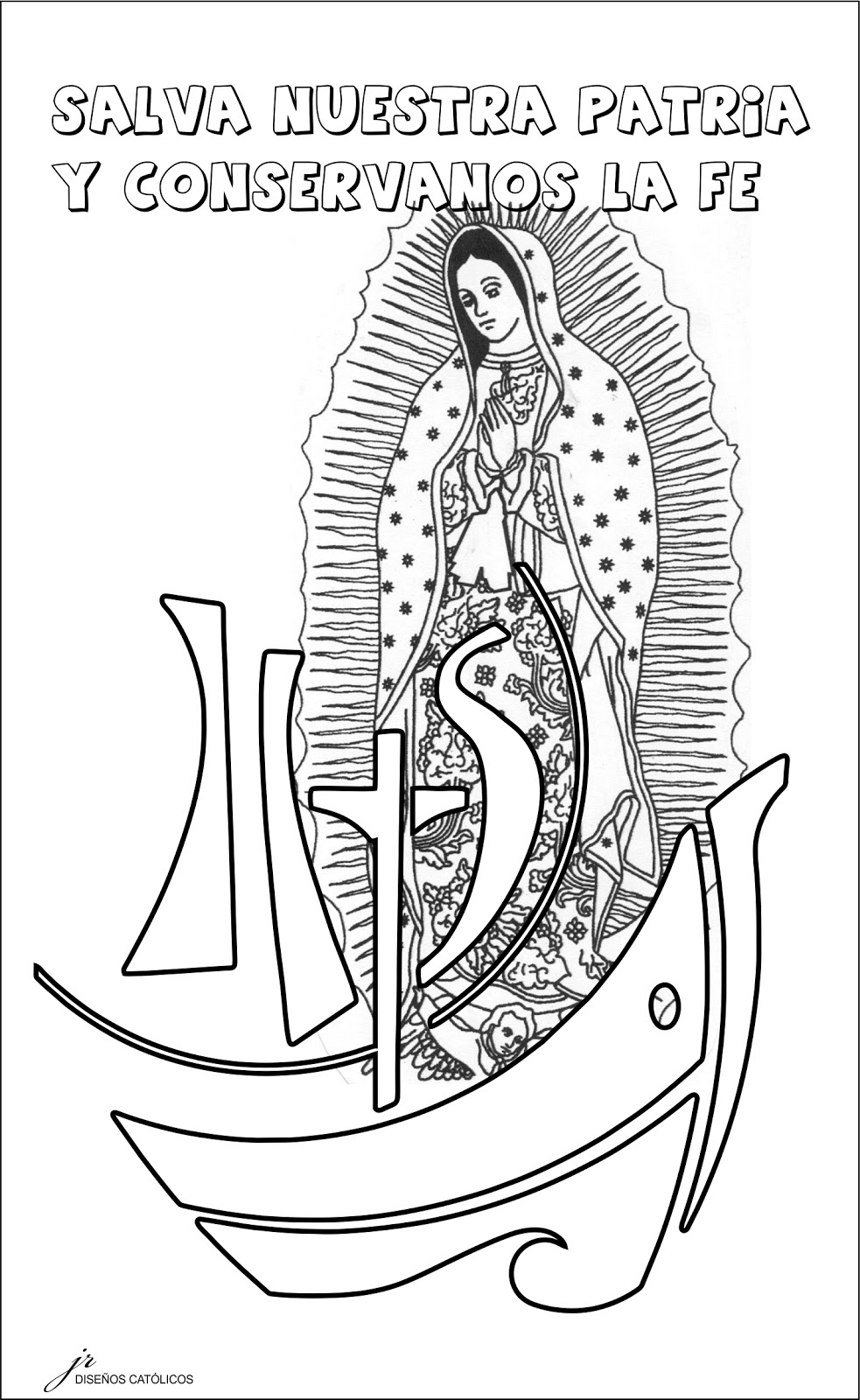 TARJETAS Y ORACIONES CATOLICAS: VIRGEN DE GUADALUPE. blanco y negro TARJETAS Y ORACIONES CATOLICAS: VIRGEN DE GUADALUPE. blanco y negro
