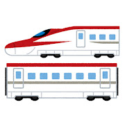 新幹線E6系電車のイラスト（こまち）