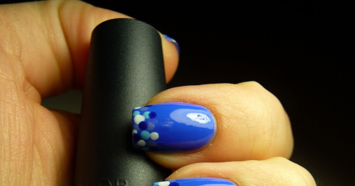 Polish Obsessed Blue Bubble Gum Nail Art