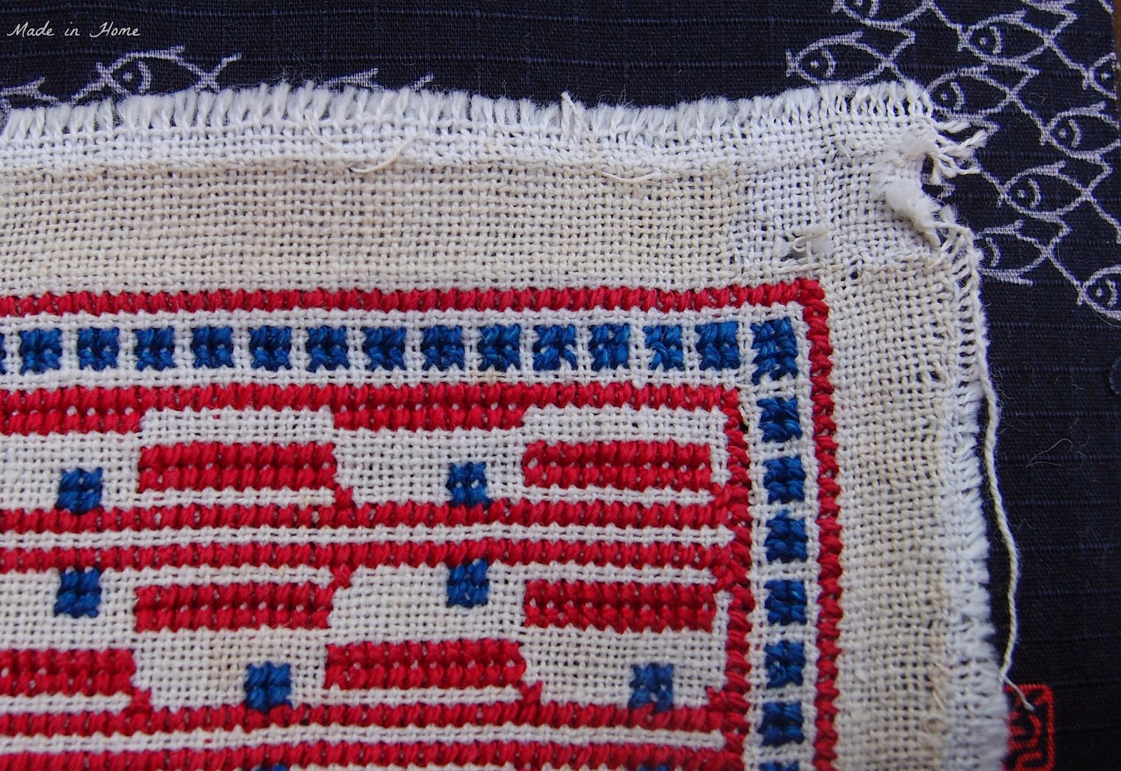 Made in Home Crossstitched Cushion Tutorial {Upcycling}