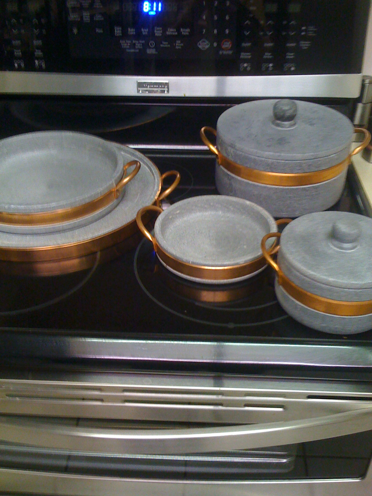 Economical Living Soapstone cookware.