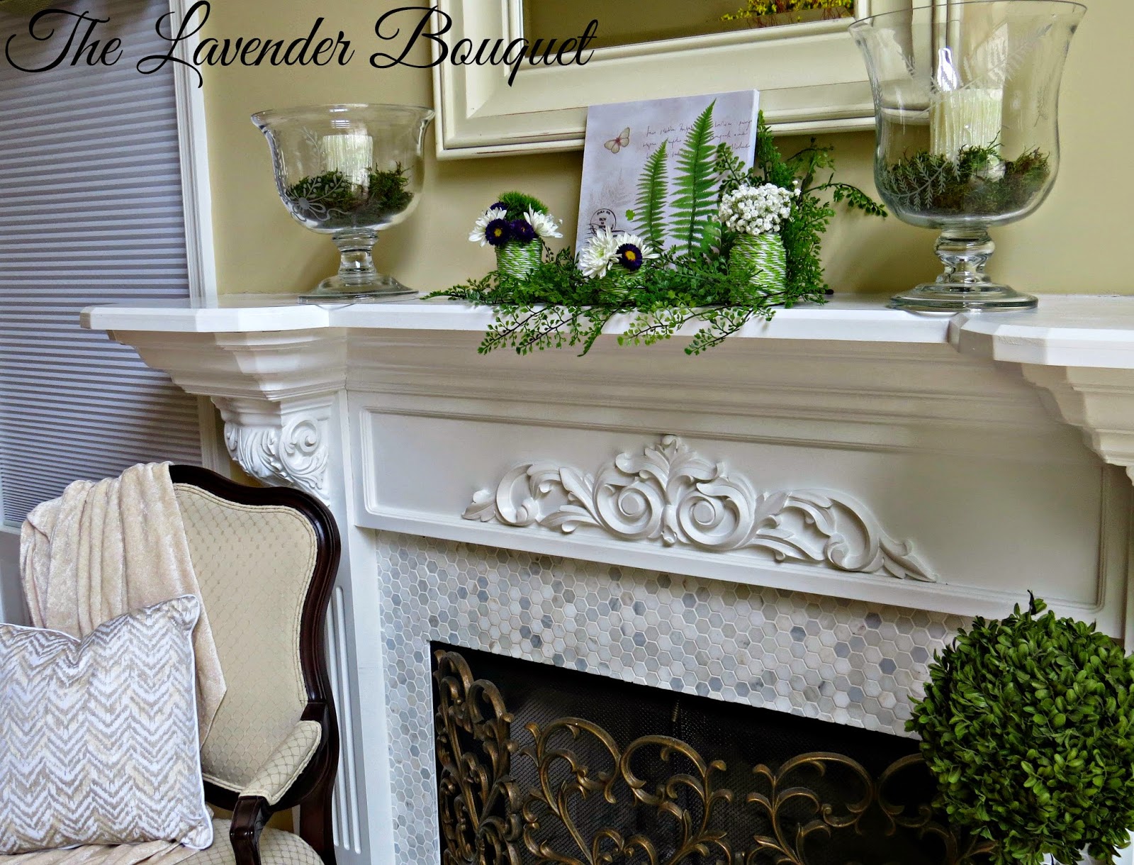 The Lavender Bouquet CREATING A NATURESCAPE MANTEL & DIY VASE