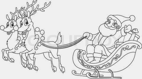 Santa's Reindeer Rudolf coloring.filminspector.com
