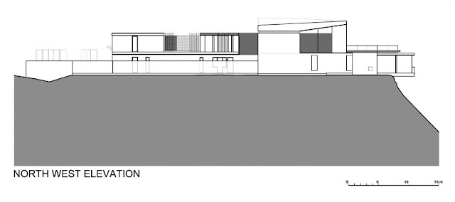 North west elevation of the villa sow