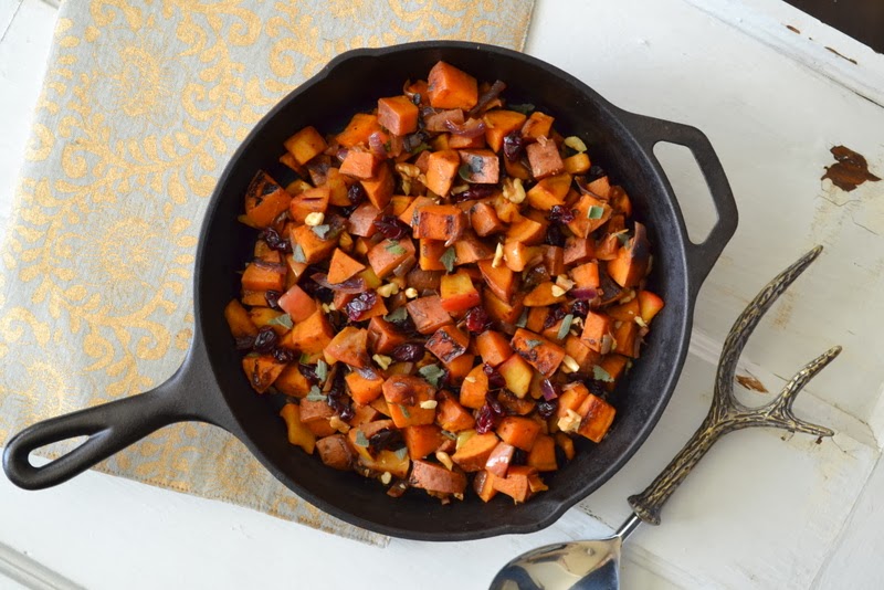 Cookin' Cowgirl Sweet Potato, Apple & Cranberry Hash