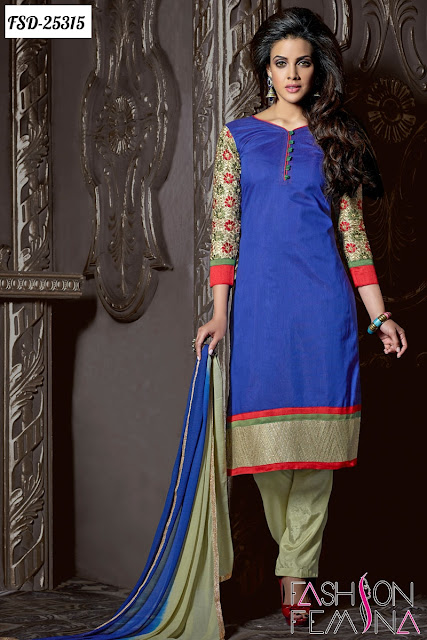 blue salwar kameez