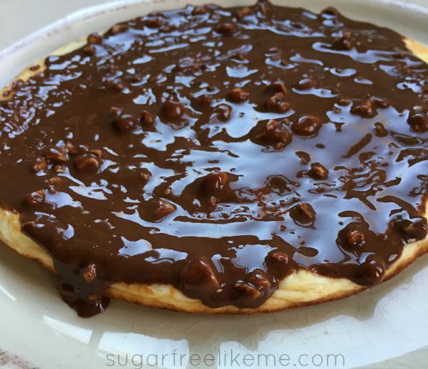 Protein Pancake with Low Carb Chocolate Peanut Butter Sauce
