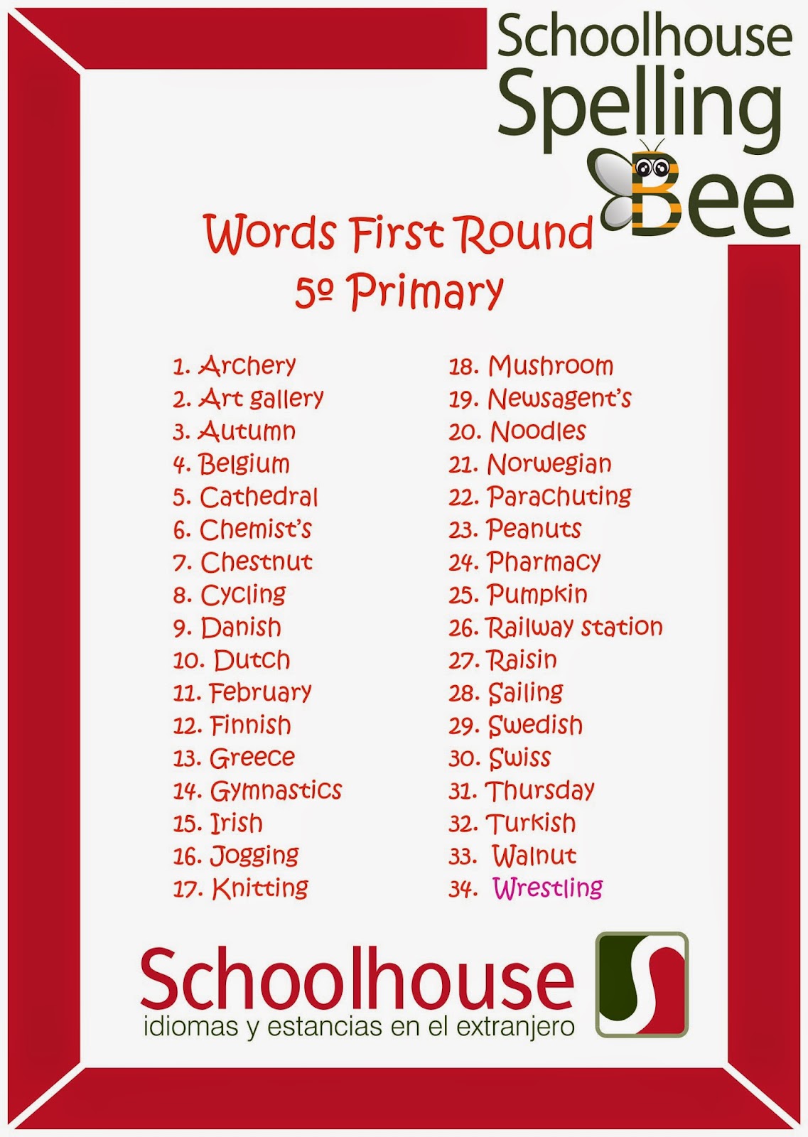 spelling bee first round
