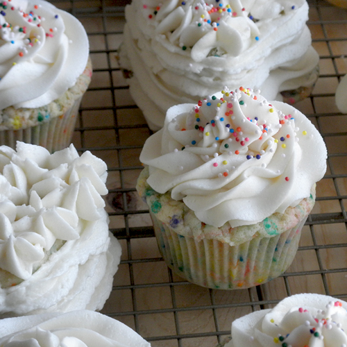 Food Pusher Funfetti Cupcakes