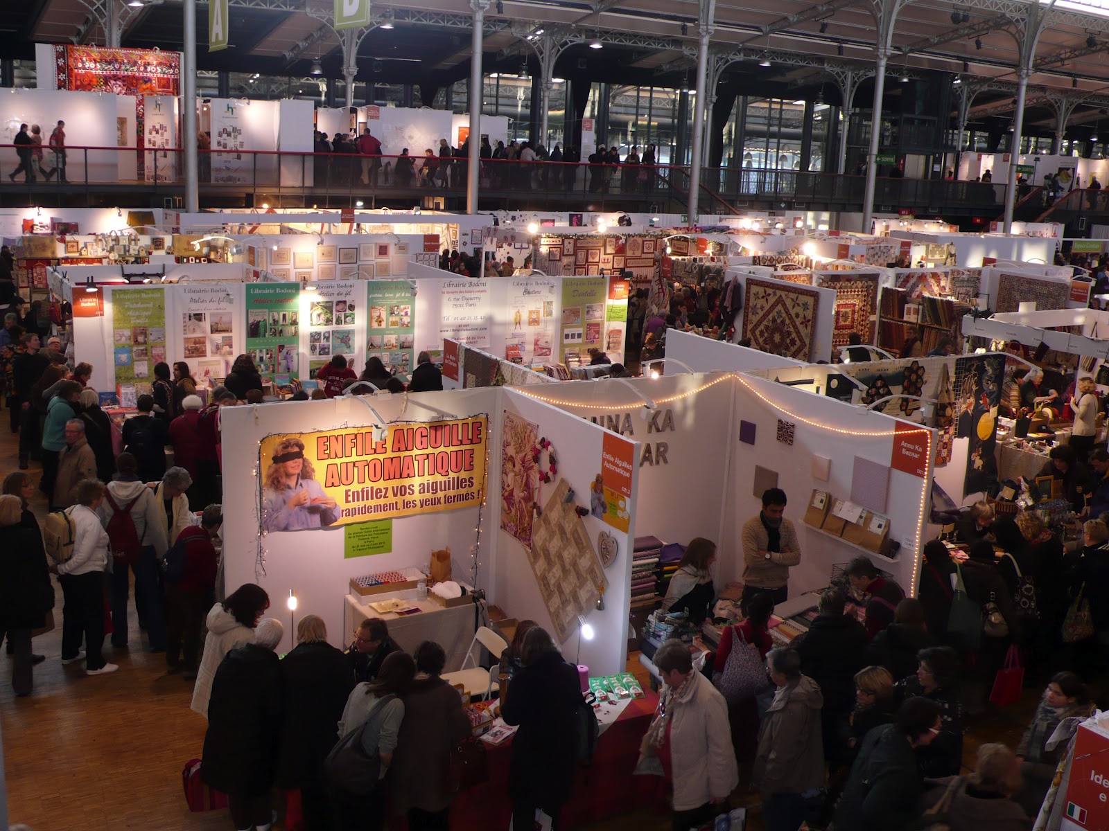 Embroidery Outside the Box! Paris, France l'aiguille en fete (needlework trade show)