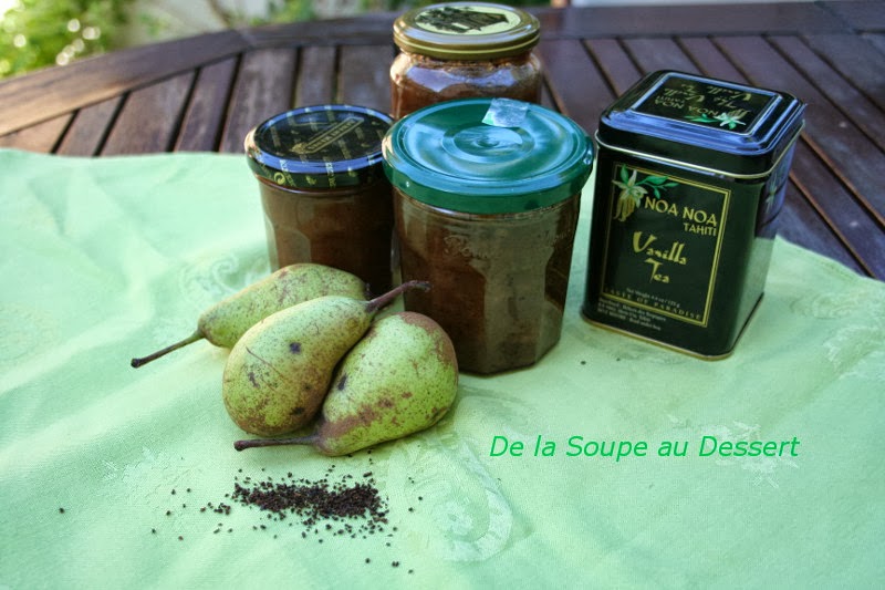 de la soupe au dessert Confiture de poire au thé à la vanille