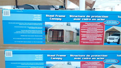 Steel Frame Canopy with Side Walls for extra space outside