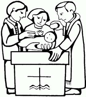 Child Baptism Coloring Page Child Baptism Coloring Page
