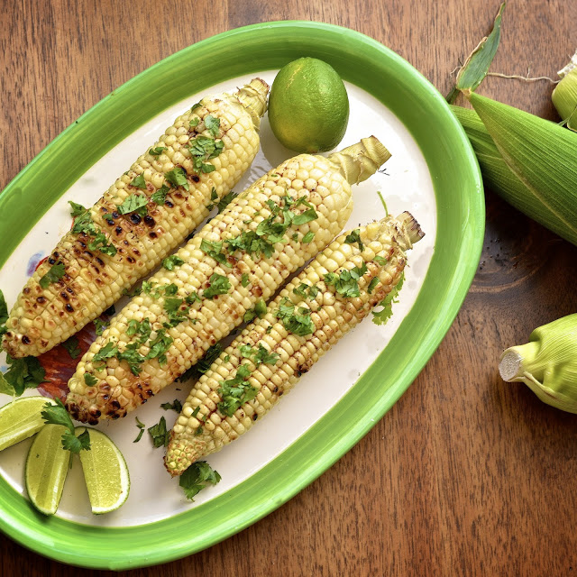 Grilled Corn with Ancho Chili Butter and Fresh Lime Virtually Homemade Grilled Corn with