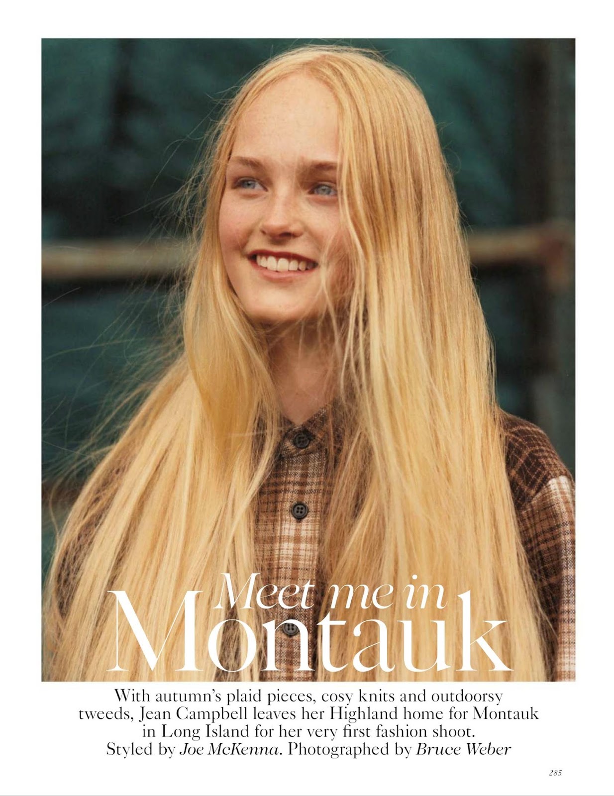 meet me in montauk: jean campbell by bruce weber for uk vogue october