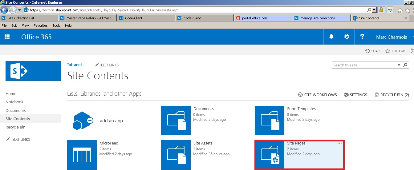 sharepoint edit site template