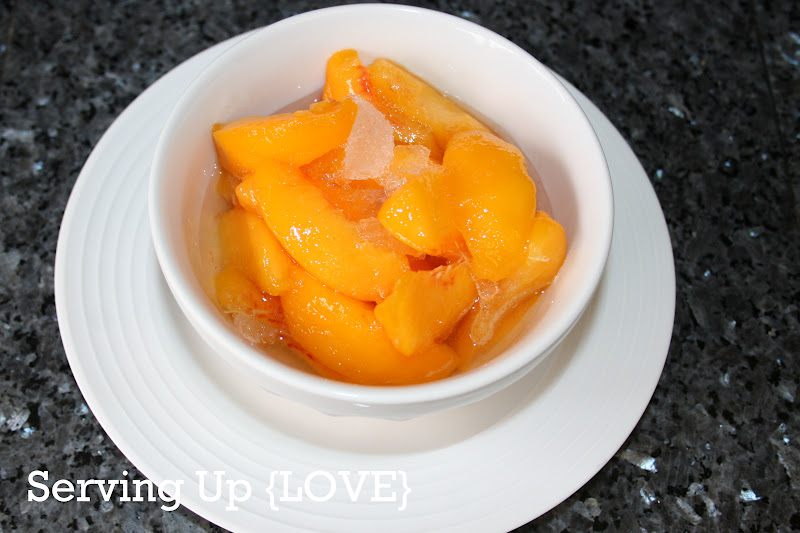 Katherine's Kitchen Serving Up {Fruit} Frozen Peaches