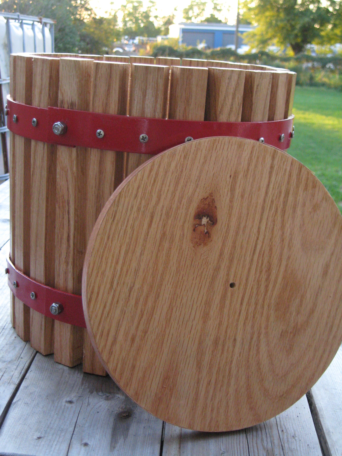 A Home Made Family Fruit Press Basket Complete