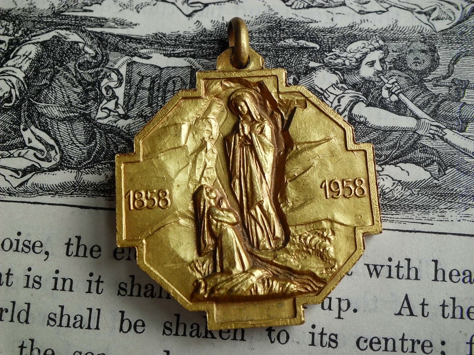 Vintage Religious Medals Vintage St Christopher 1958 Anniversary of