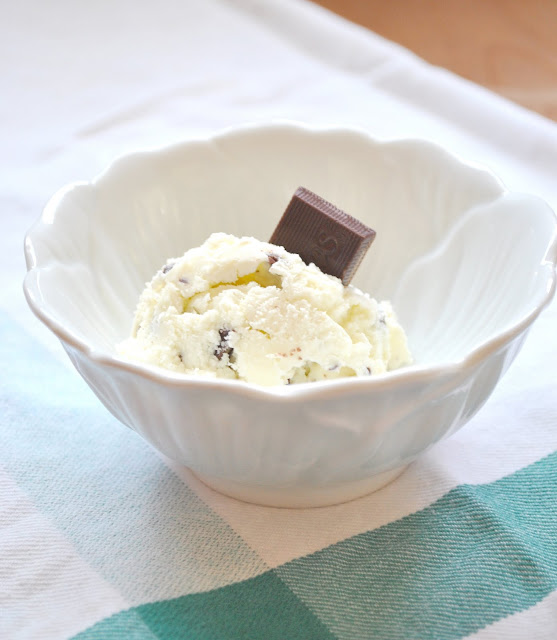 Baking Powders Mint ice cream with andes chunks and a dear blogger friend