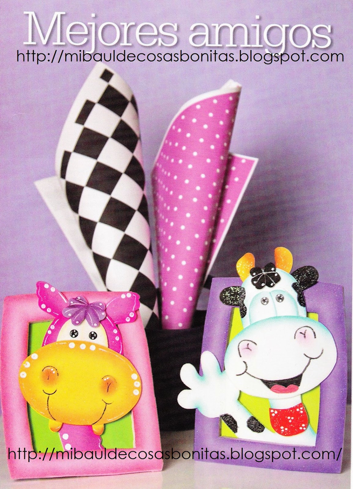 Mi baúl de cosas bonitas: Cuadros de vaquita y jirafa en foamy