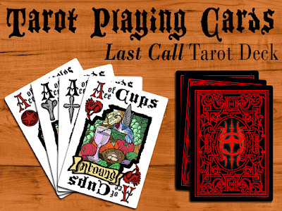 The splashpage for the Last Call tarot deck kickstarter campaign