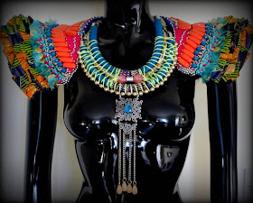 Anita Quansah african fabric collar piece - iloveankara.blogspot.co.uk