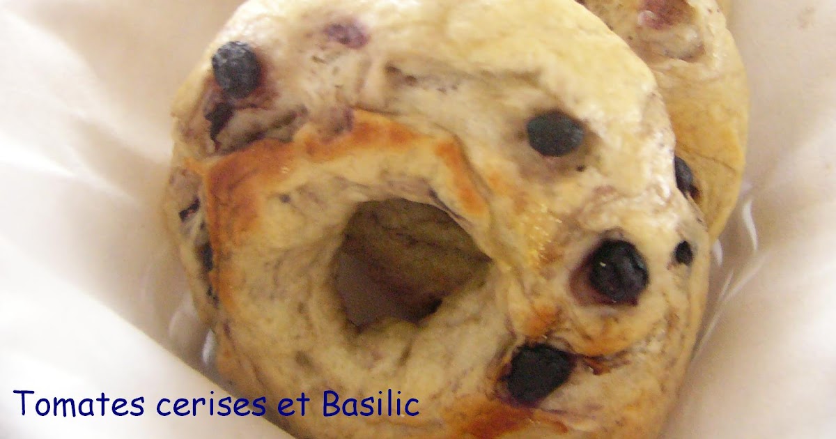Tomates cerises et Basilic Bagels aux bleuets