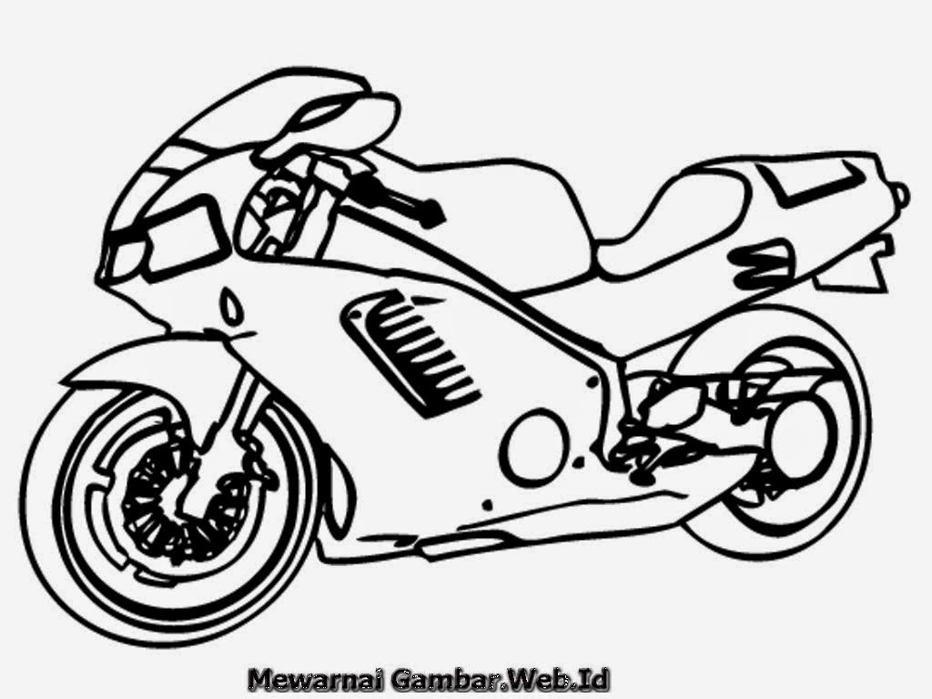 Mewarnai Sepeda Motor Sketsa Kartun Buku Mewarnai Kaligrafi - IMAGESEE