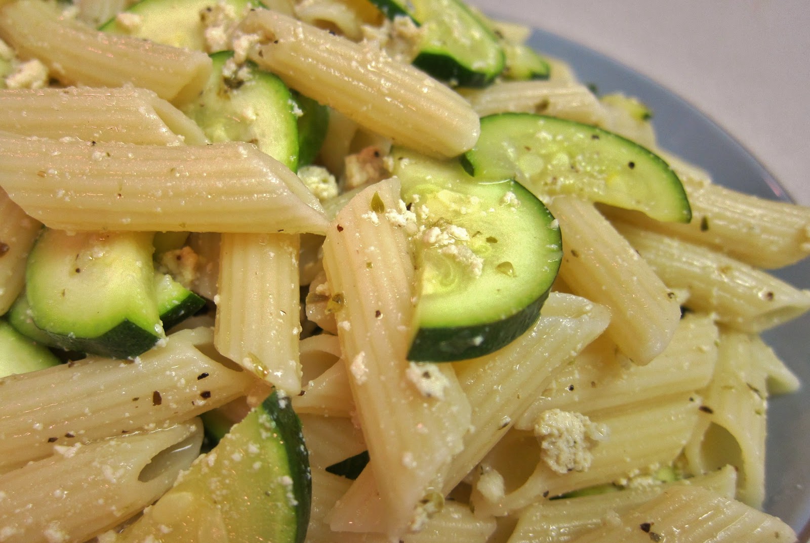 The Vegan Chronicle Penne with Zucchini and Feta