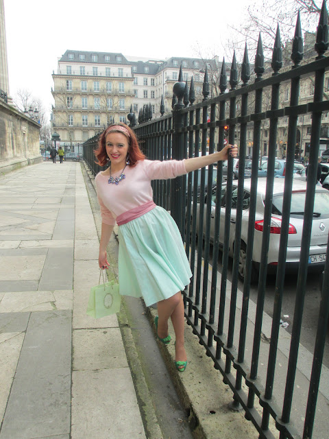 Madeleine railings pastels Laduree Dressing up in Paris